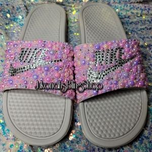 Bling Nike Slides